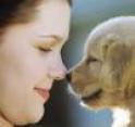 girl kiss pup